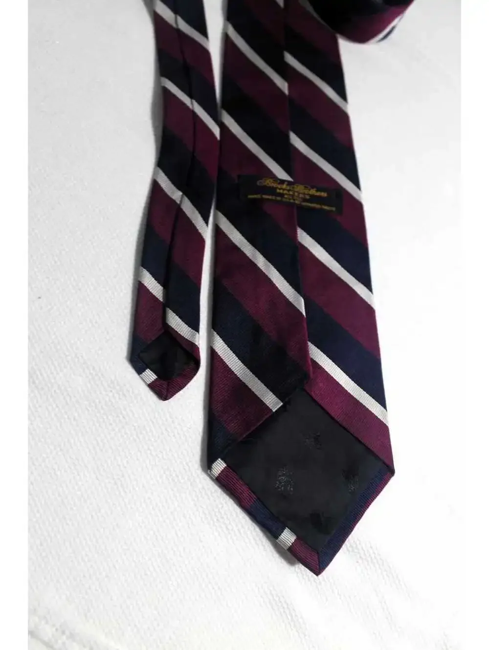 Vintage BROOKS BROTHERS Purple & Blue Silk Necktie, 3.75 X 58 Inches